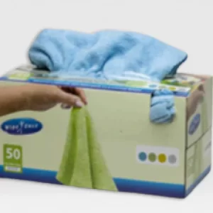 Blue Microfibre Cloths Box of 50